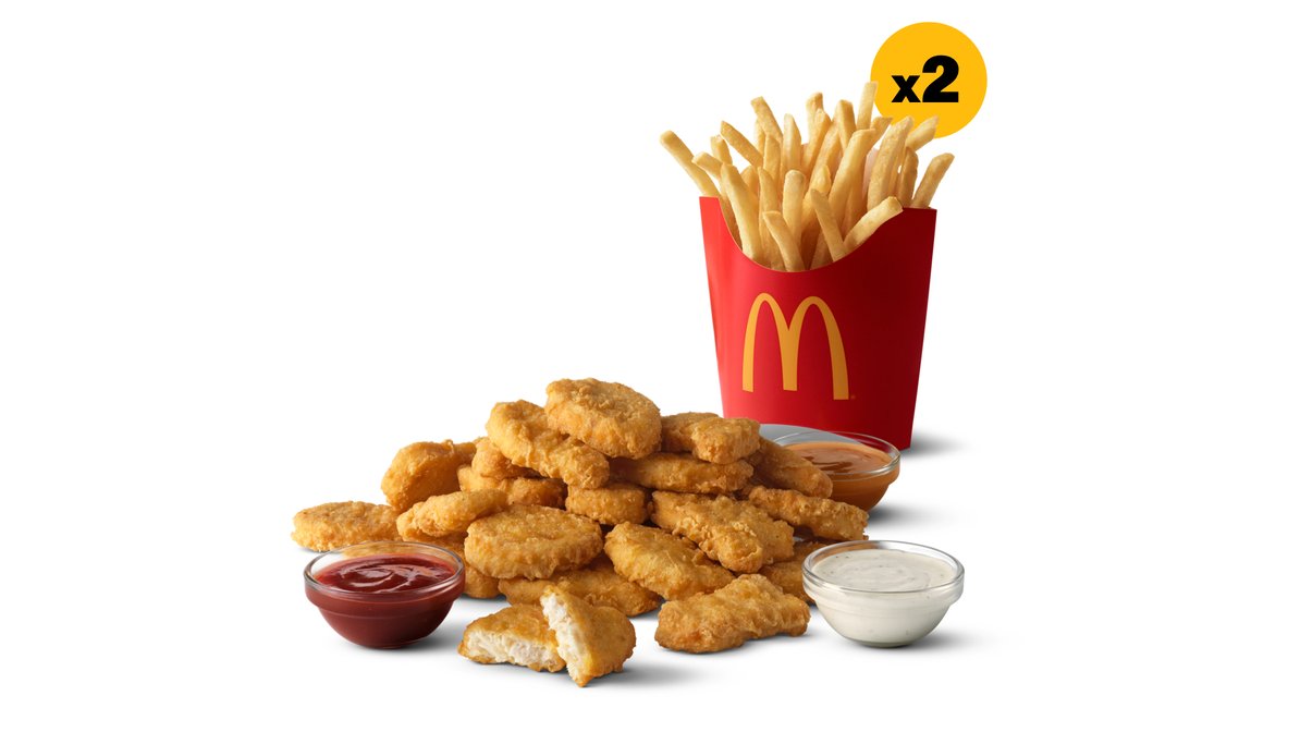 20 McNuggets & 2 Medium Fries in McDonald's