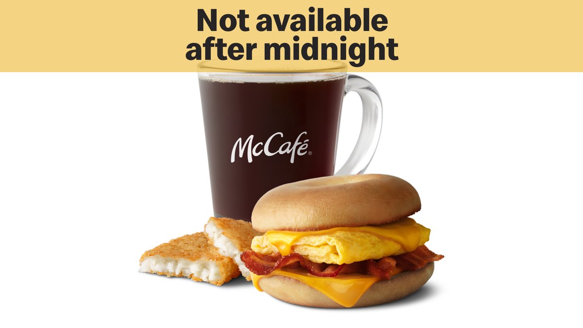 Bacon Egg Cheese Bagel Meal in McDonald's